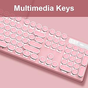 pink mechanical blue switches gaming keyboard