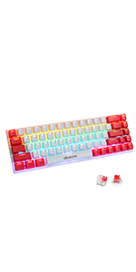 68-Keys Mechanical Gaming Keyboard with Colorful Backlight