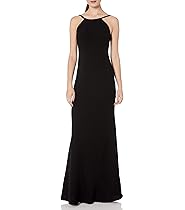 Women's Halter Neck Crepe Gown