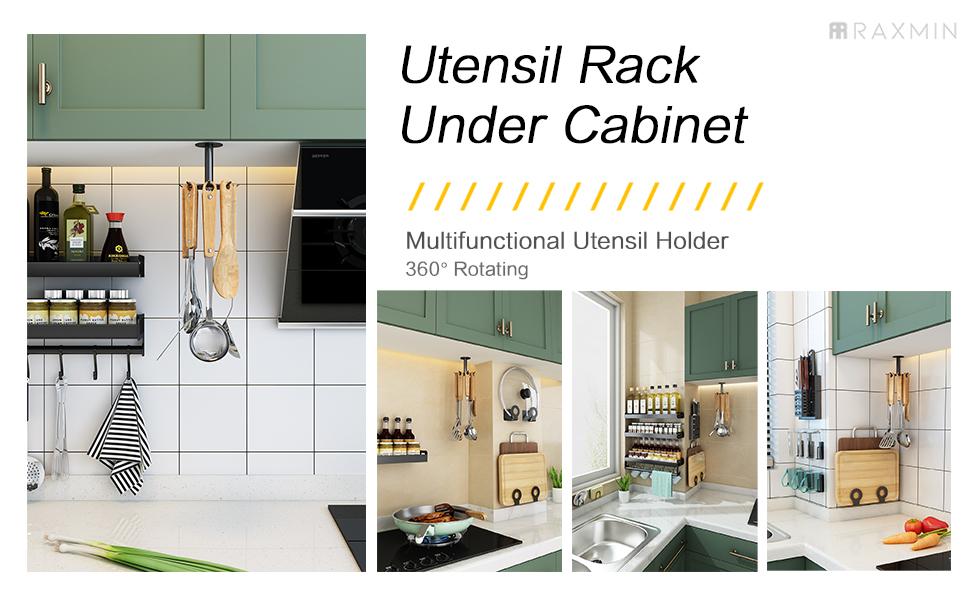 utensil rack under cabinet