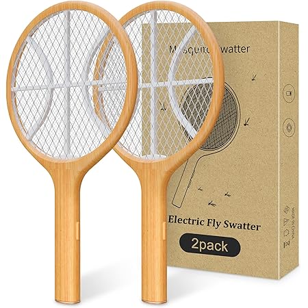 Endbug 2 Pack Electric Fly Swatter & Handheld Bug Zapper Racket for Indoor and Outdoor