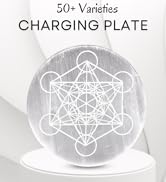 healing crystal selenite charging plate