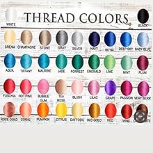 These thread colors and more