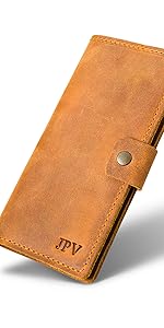 Personalized Checkbook Cover, Rose, 100% Distressed Leather Wallet & Case
