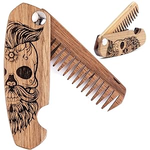 hair comb knife beard and mustache go comb wallet comb unbreakable combs for men folding bone wooden