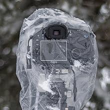 The Rainsleeve has a unique opening that allows camera viewfinders to fit over it