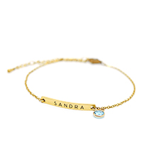 name bar bracelet birthstone charm bridesmaids best friend gifts