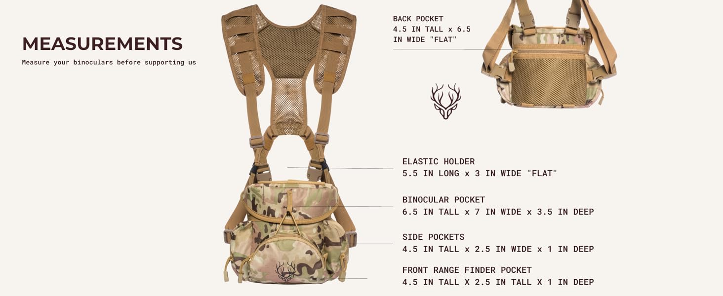 Binocular harness chest pack