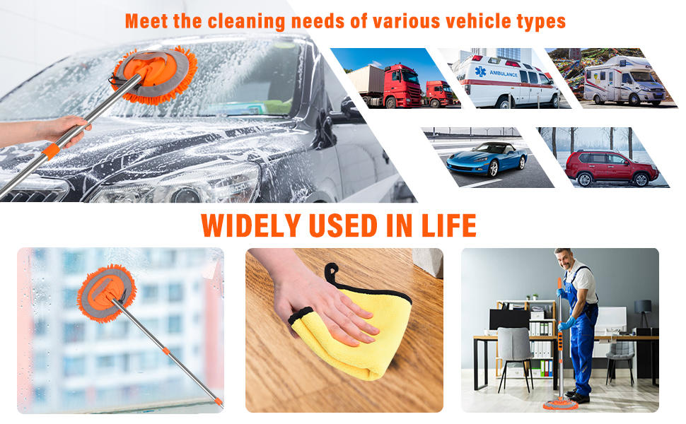 Car Wash Brush with Long Handle