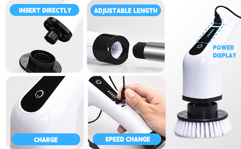 glass pool e-spin automatic best cepillo electrico para limpiar lavar el baño echargeable