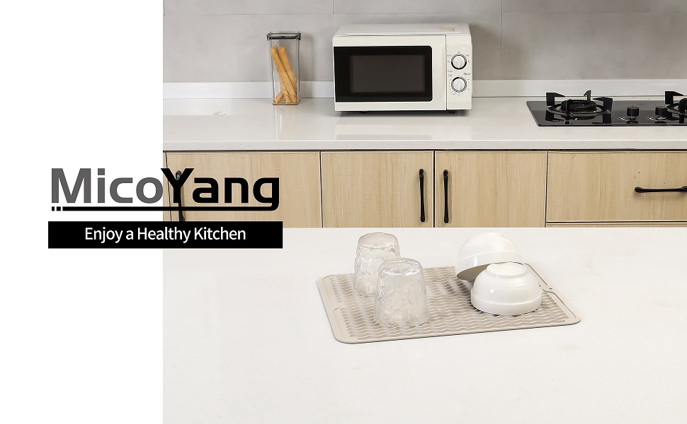silicone dish drying mat for kitchen counter