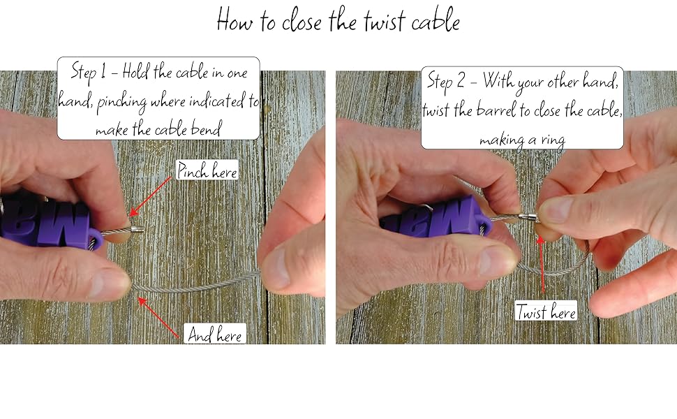 How to close the twist cable