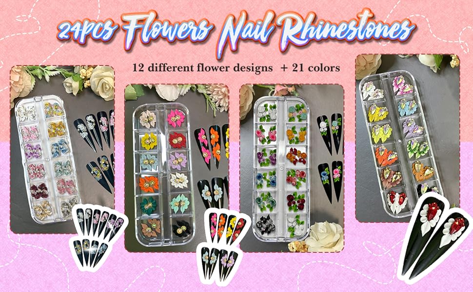 Enhance Your Artistic Projects with 15 Unique 3D Acrylic Flowers - Short & Medium Size Set 24