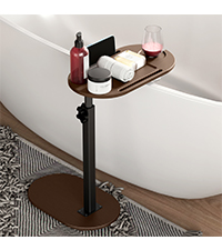 black bathtub tray