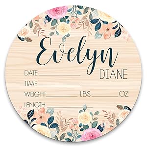 hickory hollow designs birth stat top and bottom flowers