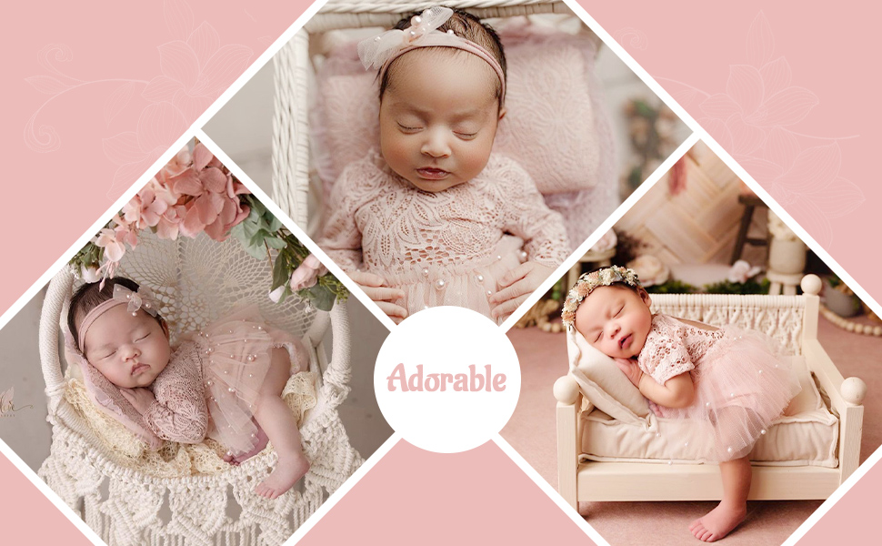 Pink Lace Newborn Photography Props