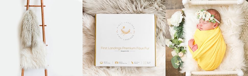 faux fur, photography prop, first landings props