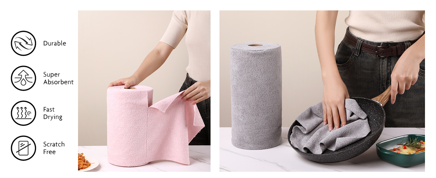 microfiber cleaning cloth roll